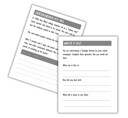 Lift Up My Voice: Black History Writing Prompts for Kids {Digital Download}